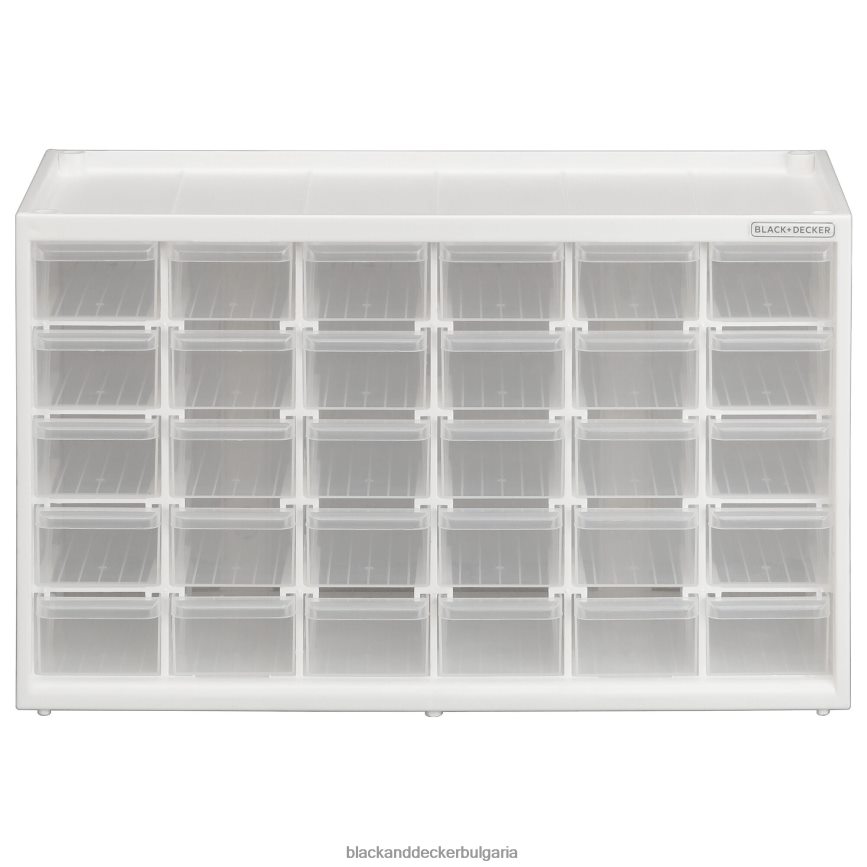 дом и начин на живот бг BLACK+DECKER органайзер за съхранение малък с 30 чекмеджета модулна система за съхранение, лесно подреждаща се един върху друг V8R6ZD124