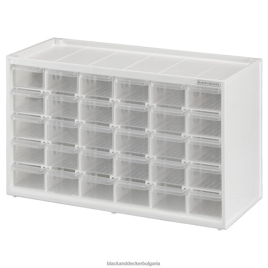 дом и начин на живот бг BLACK+DECKER органайзер за съхранение малък с 30 чекмеджета модулна система за съхранение, лесно подреждаща се един върху друг V8R6ZD124