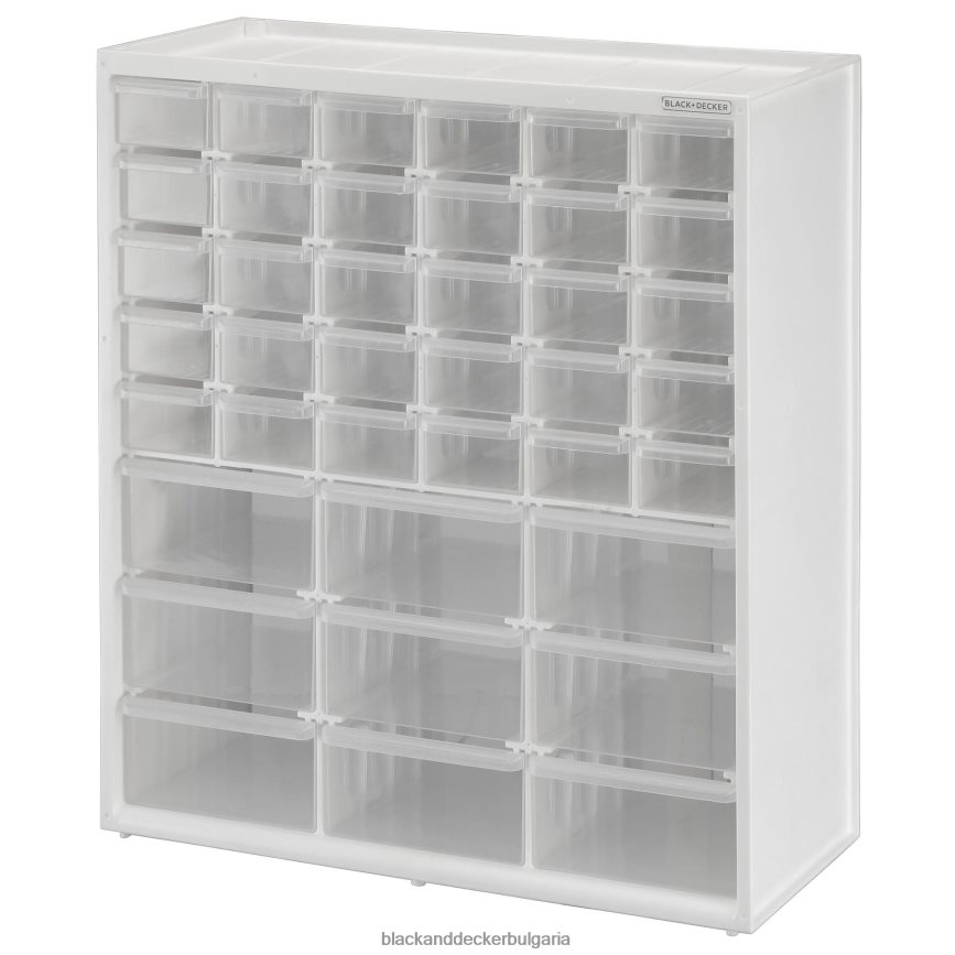 дом и начин на живот бг BLACK+DECKER организатор за съхранение голям и малък 39 чекмеджета модулна система за съхранение V8R6ZD122