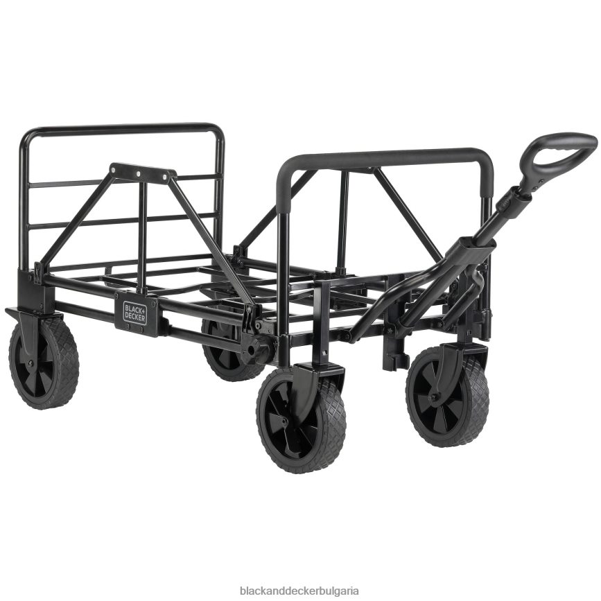 дом и начин на живот бг BLACK+DECKER 3 в 1 сгъваема количка за съхранение универсален ръчен камион издържа до 150 lbs. черен V8R6ZD133