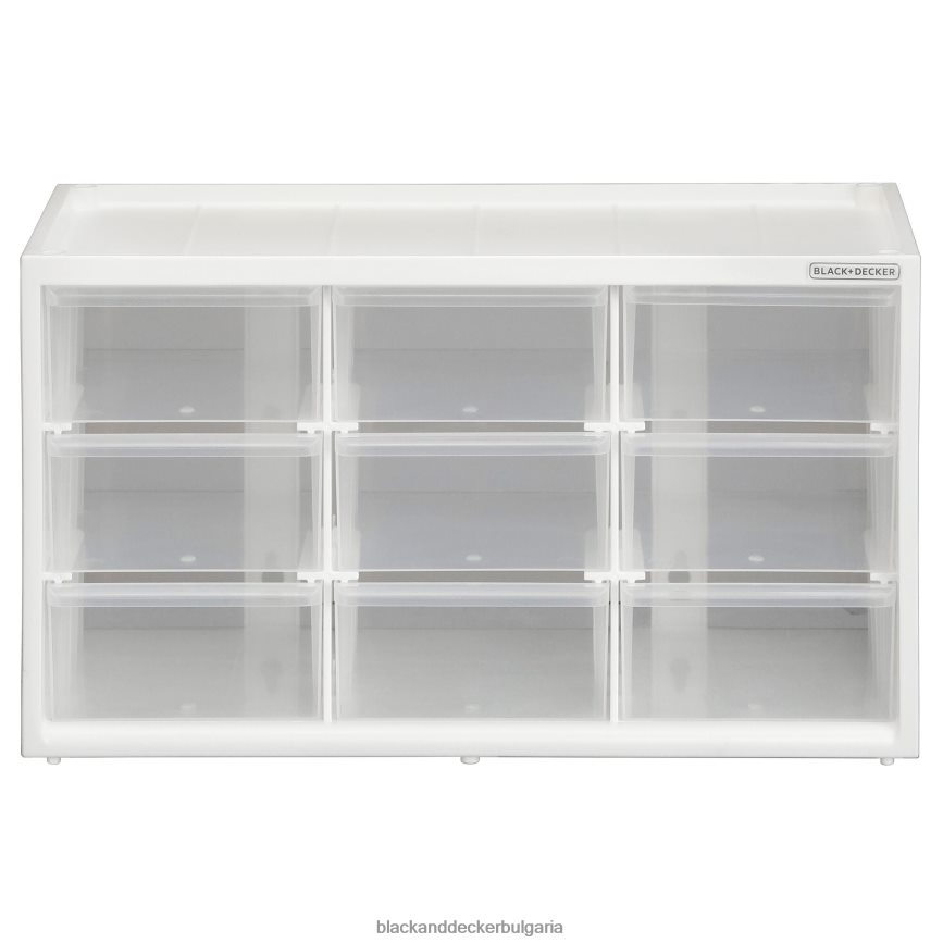 дом и начин на живот бг BLACK+DECKER органайзер за съхранение, голяма модулна система за съхранение с 9 чекмеджета V8R6ZD123