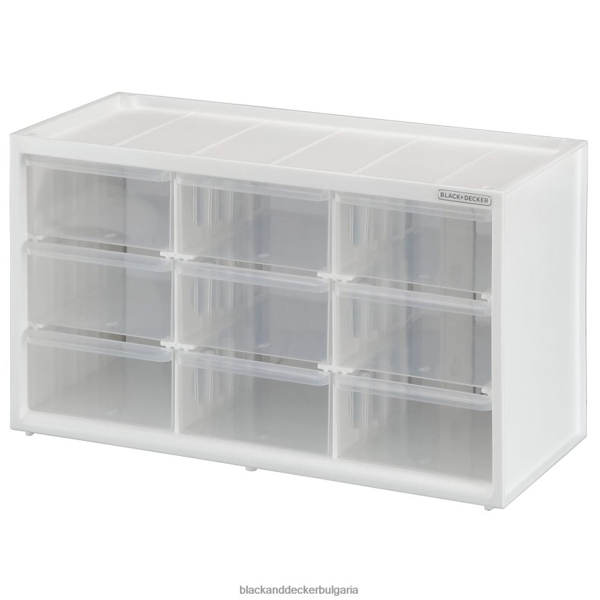 дом и начин на живот бг BLACK+DECKER органайзер за съхранение, голяма модулна система за съхранение с 9 чекмеджета V8R6ZD123