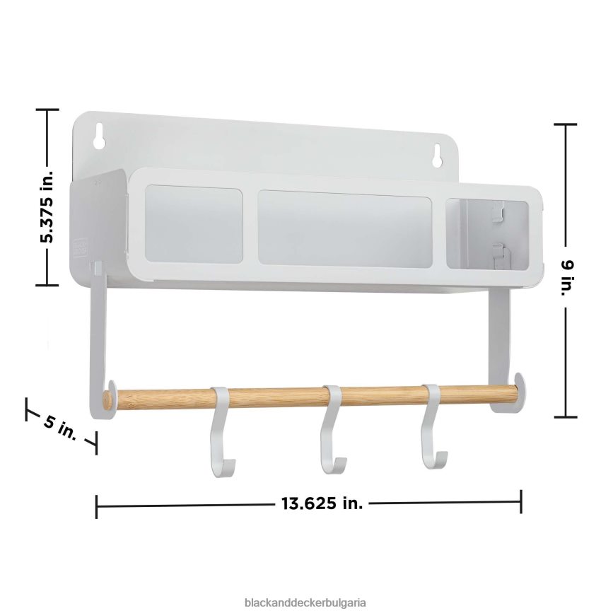 дом и начин на живот бг BLACK+DECKER висяща/магнитна стелажна система-рафт със скоби V8R6ZD125
