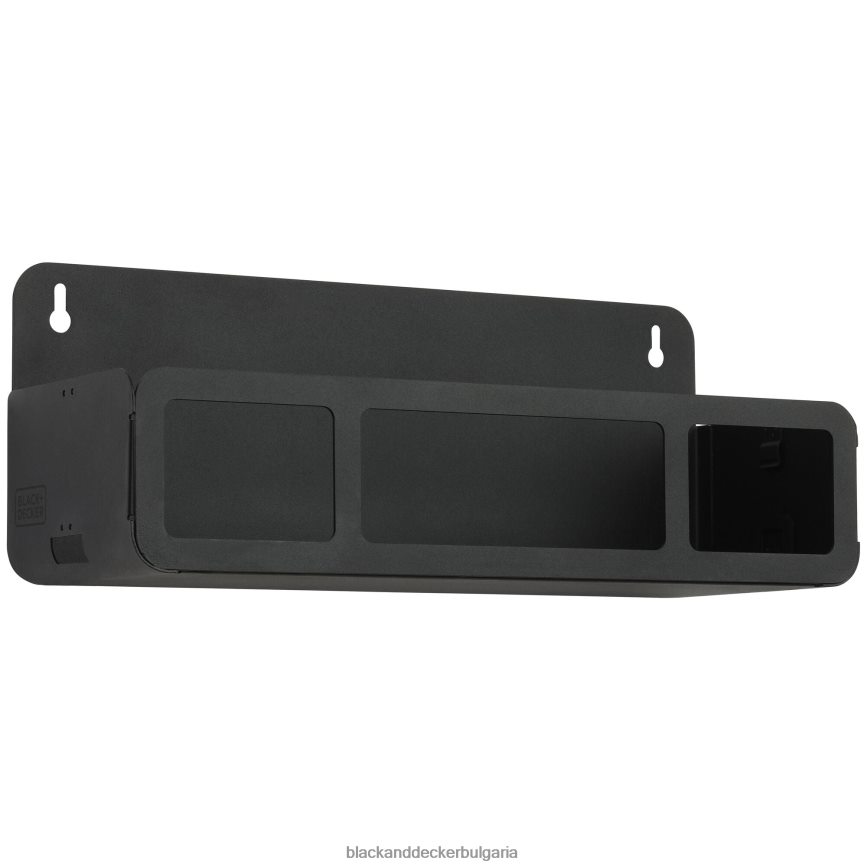дом и начин на живот бг BLACK+DECKER черна висяща/магнитна стелажна система-рафт със скоби V8R6ZD128
