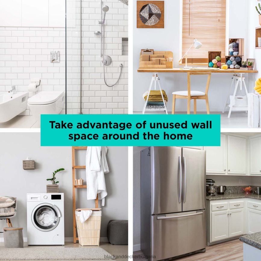 дом и начин на живот бг BLACK+DECKER окачена/магнитна стелажна система - рафт с врата със скоби (t) V8R6ZD127