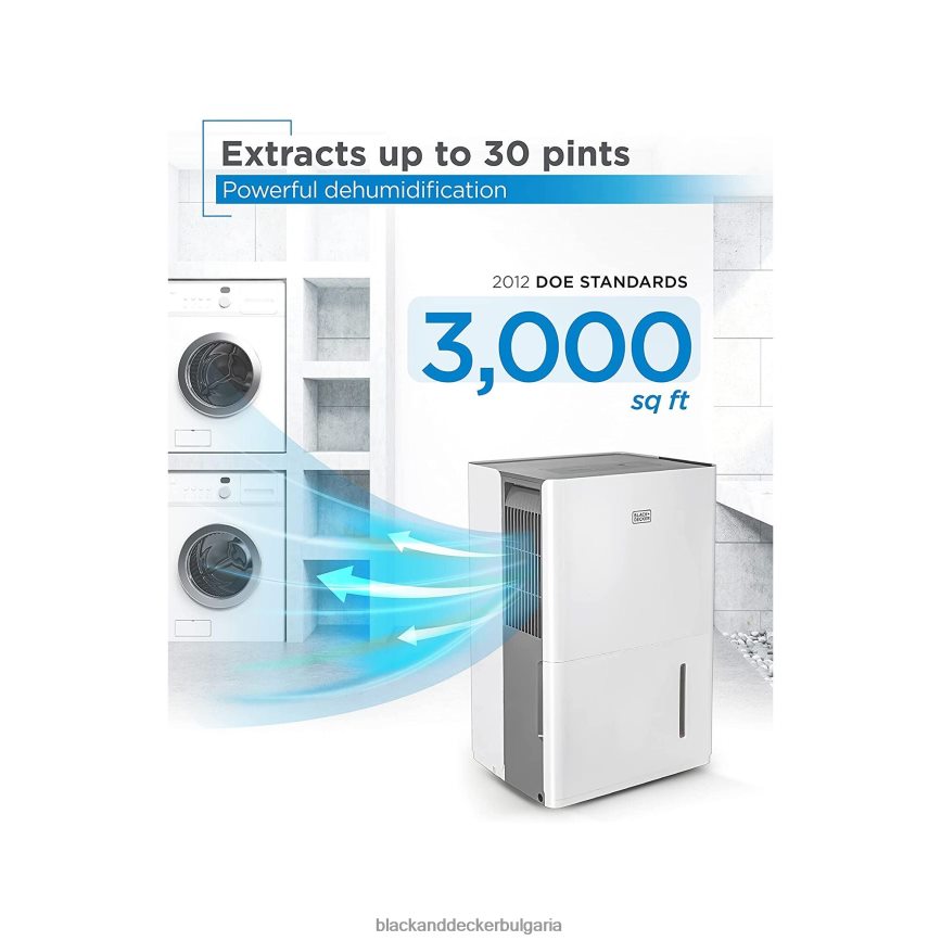 дом и начин на живот бг BLACK+DECKER 3000 кв. фута преносим влагоуловител V8R6ZD184