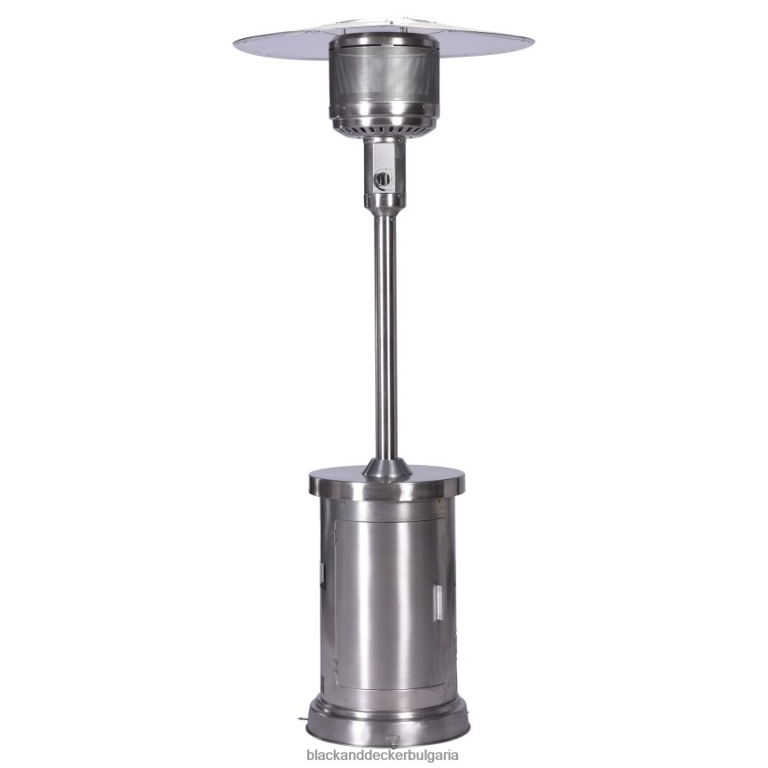 дом и начин на живот бг BLACK+DECKER високоефективен 60000 btus газов нагревател за вътрешен двор с колела търговско и жилищно външно отопление - неръждаема стомана V8R6ZD213