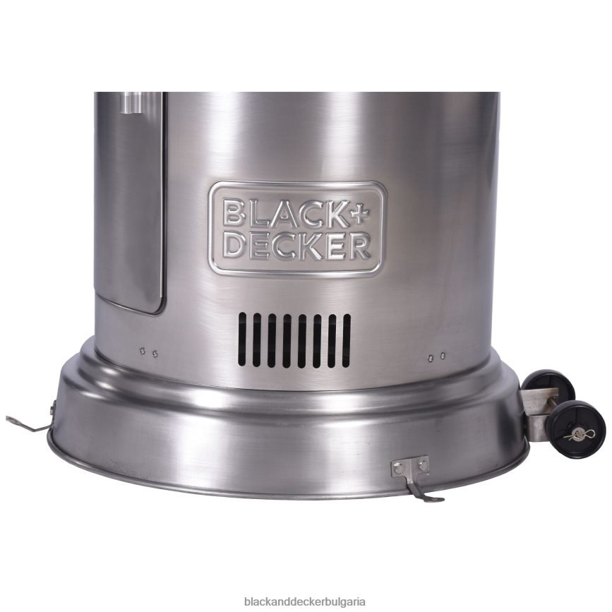 дом и начин на живот бг BLACK+DECKER високоефективен 60000 btus газов нагревател за вътрешен двор с колела търговско и жилищно външно отопление - неръждаема стомана V8R6ZD213