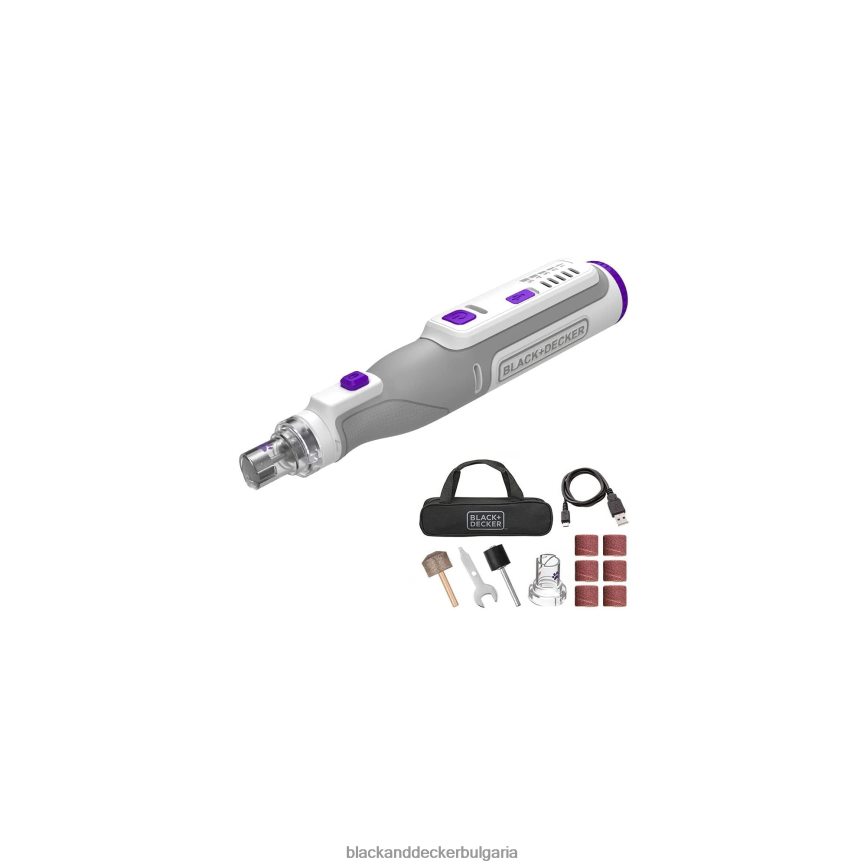 дом и начин на живот бг BLACK+DECKER 8v max въртящ се инструмент тример за нокти за домашни любимци V8R6ZD225