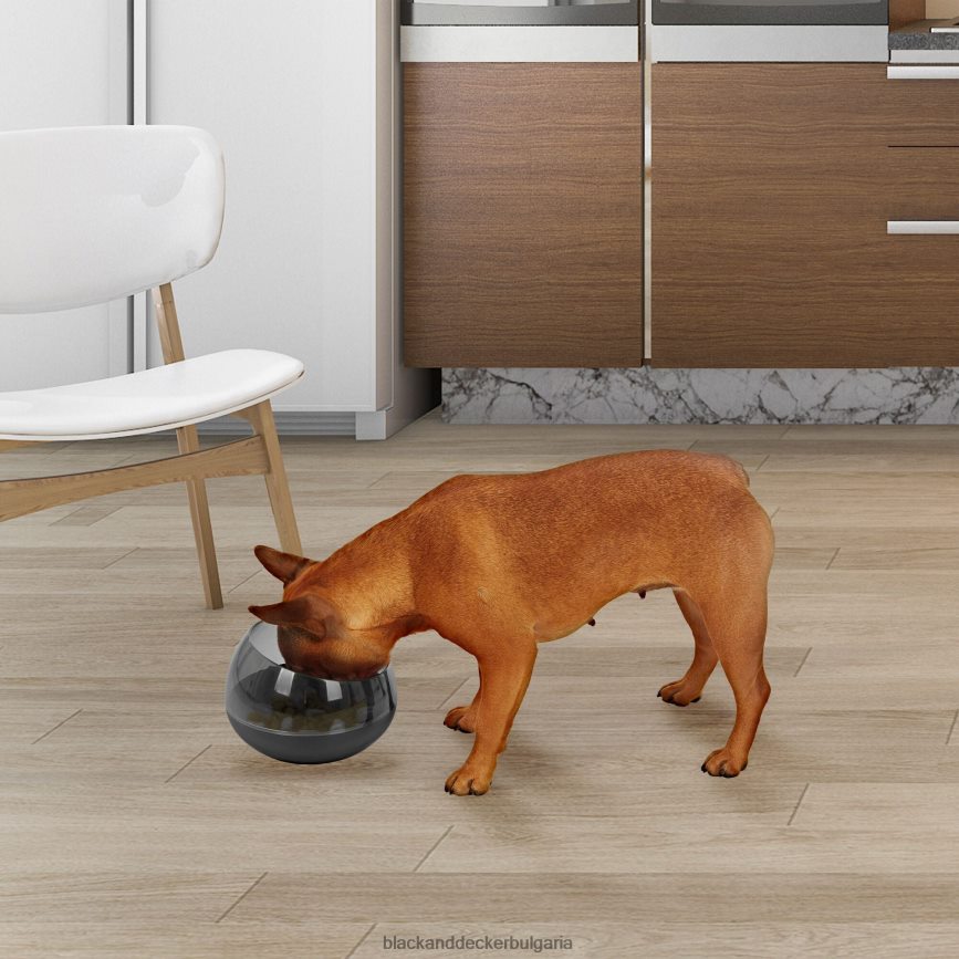 дом и начин на живот бг BLACK+DECKER бавна хранилка, люлееща се купа за кучета, един размер черен V8R6ZD241