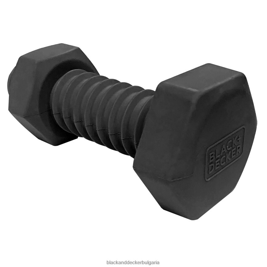 дом и начин на живот бг BLACK+DECKER bolt bone squeaker твърда гумена играчка за дъвчене за кучета 6,5 в черно V8R6ZD236