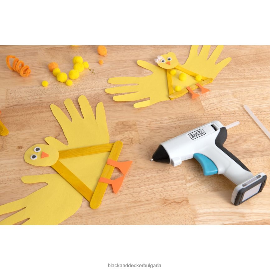 дом и начин на живот бг BLACK+DECKER 4v макс безжичен пистолет за лепило USB акумулатор V8R6ZD148