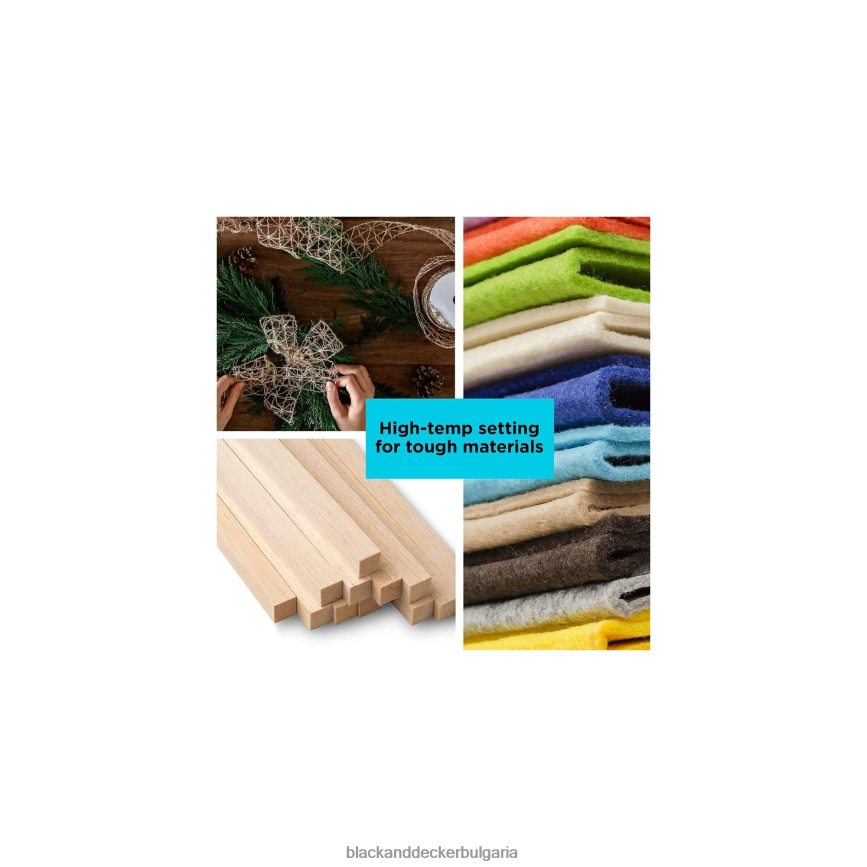 дом и начин на живот бг BLACK+DECKER комплект пистолети за горещо лепило с лепилни пръчици V8R6ZD156