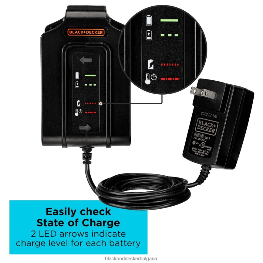 инструменти бг BLACK+DECKER двойно зарядно устройство - само инструмент V8R6ZD725
