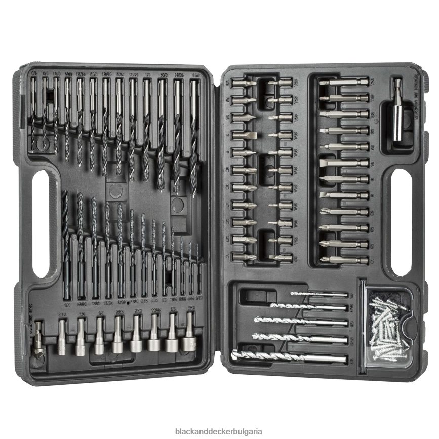 инструменти бг BLACK+DECKER комплект накрайници за винтоверт/комплект свредла 109 части V8R6ZD575