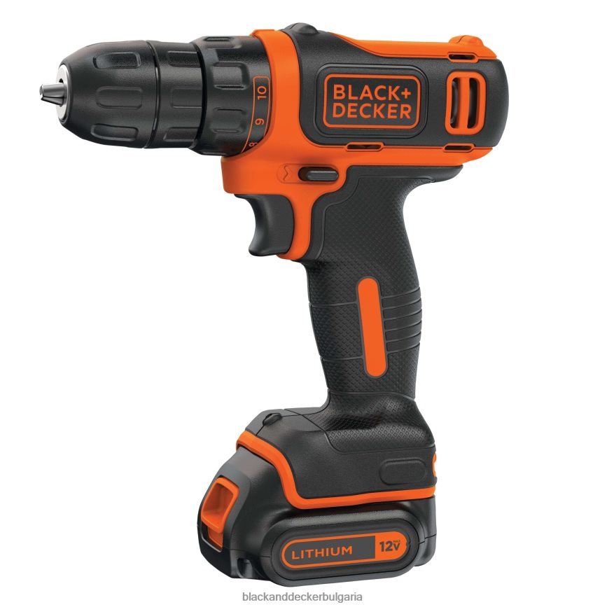 инструменти бг BLACK+DECKER 12v макс. безжичен 3/8 в комплект винтоверт (1) литиево-йонна батерия със зарядно устройство V8R6ZD553