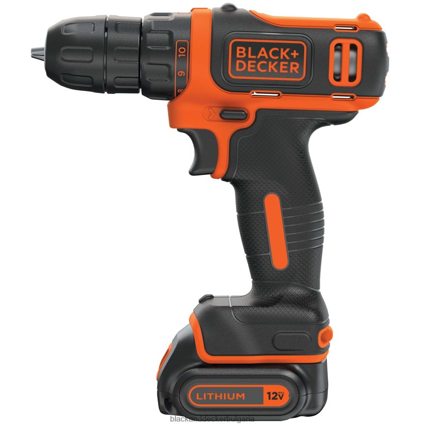 инструменти бг BLACK+DECKER 12v макс. безжичен 3/8 в комплект винтоверт (1) литиево-йонна батерия със зарядно устройство V8R6ZD553