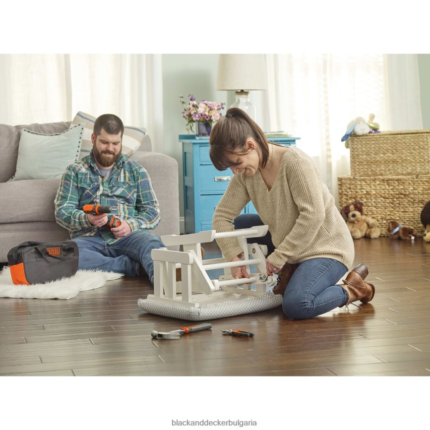 инструменти бг BLACK+DECKER 12v max бормашина и комплект инструменти за дома от 60 части V8R6ZD554