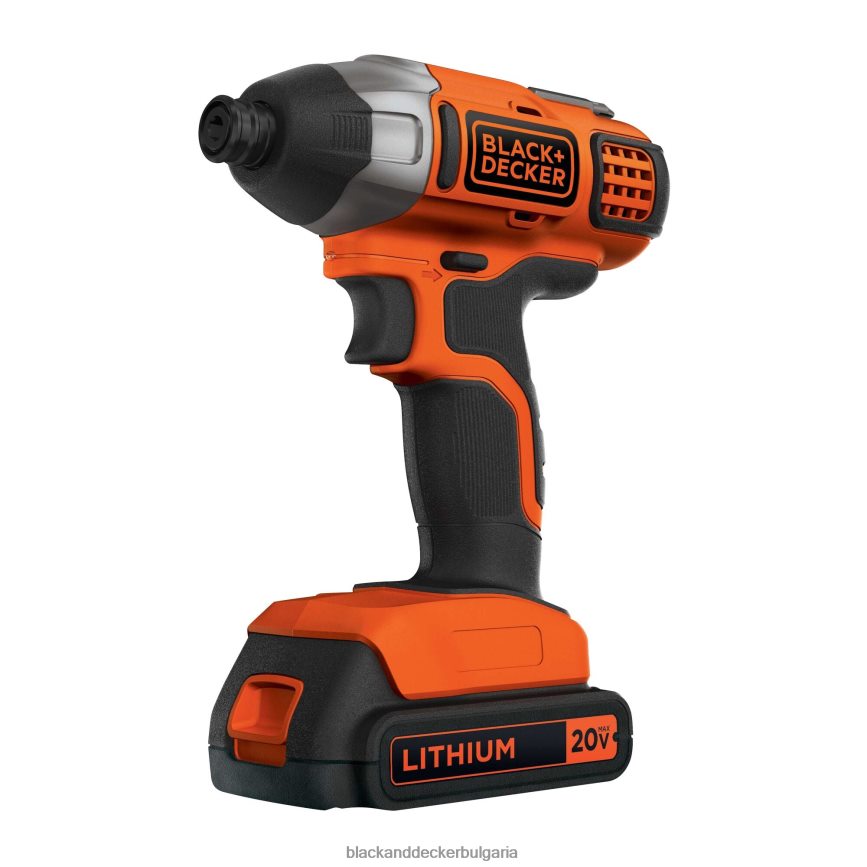 инструменти бг BLACK+DECKER 20v макс. свързване на захранване 1/4 инча само за безжичен ударен винтоверт V8R6ZD537