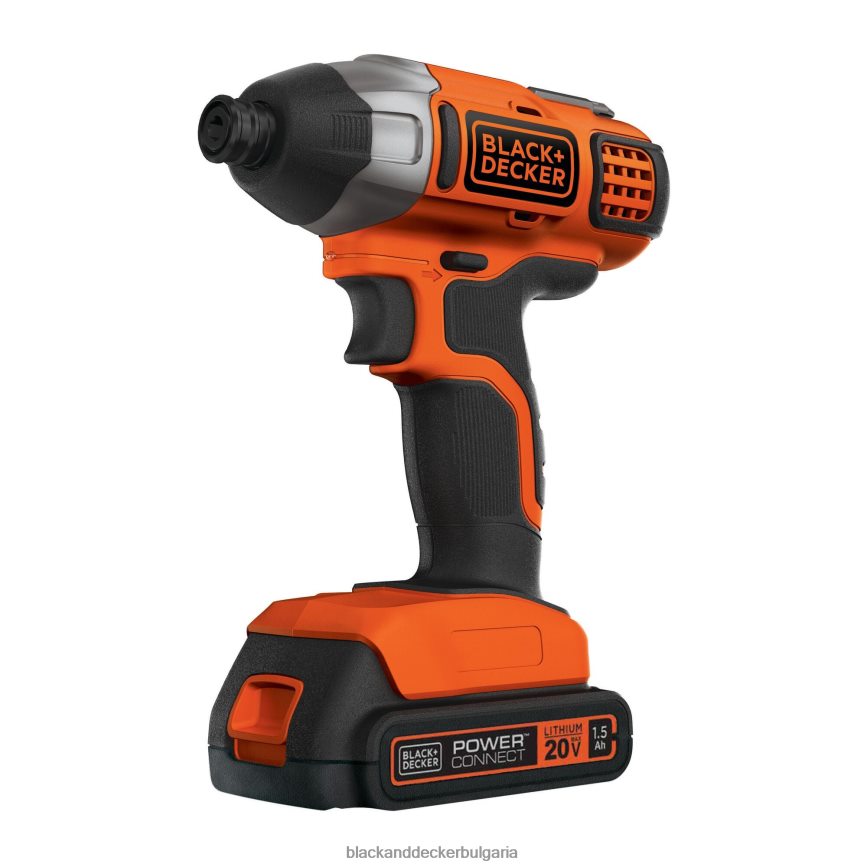 инструменти бг BLACK+DECKER 20v макс. захранващ комплект 1/4 инча безжичен ударен винтоверт V8R6ZD538