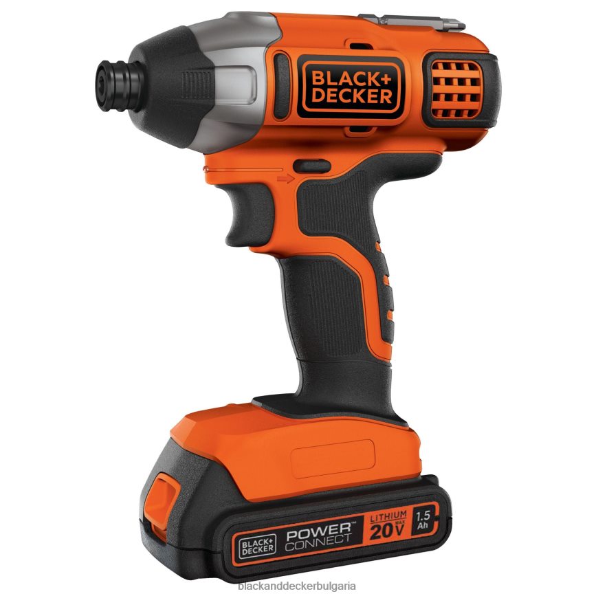 инструменти бг BLACK+DECKER 20v макс. захранващ комплект 1/4 инча безжичен ударен винтоверт V8R6ZD538
