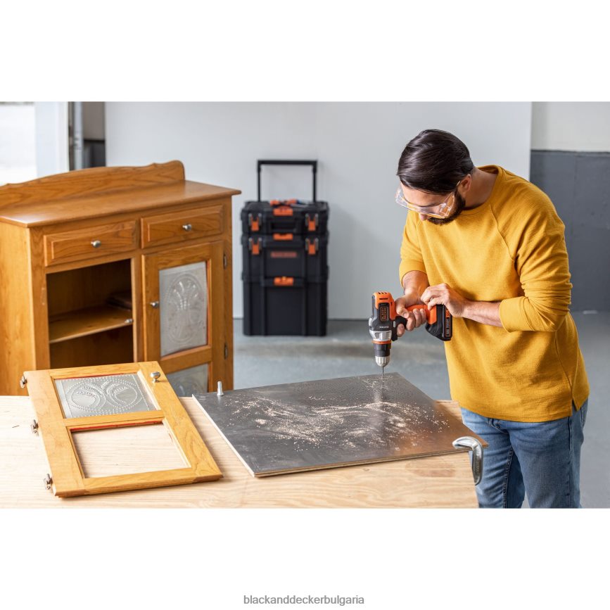 инструменти бг BLACK+DECKER Комбиниран комплект 20v матрична акумулаторна бормашина с 2 инструмента V8R6ZD523