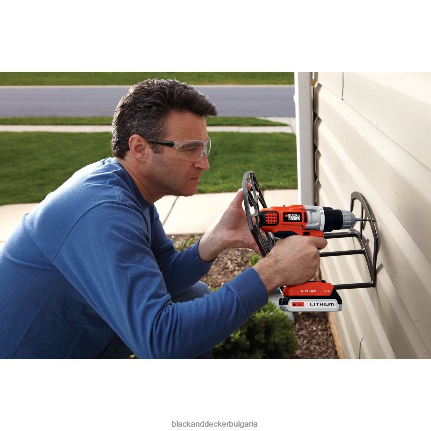 инструменти бг BLACK+DECKER 20v литиева 2-скоростна бормашина/винтоверт с чанта за съхранение бързо зарядно устройство V8R6ZD591
