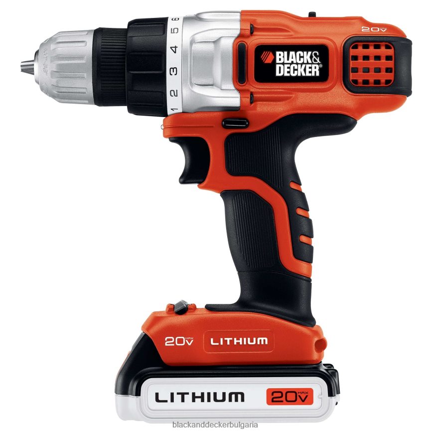 инструменти бг BLACK+DECKER 20v литиева 2-скоростна бормашина/винтоверт с чанта за съхранение бързо зарядно устройство V8R6ZD591