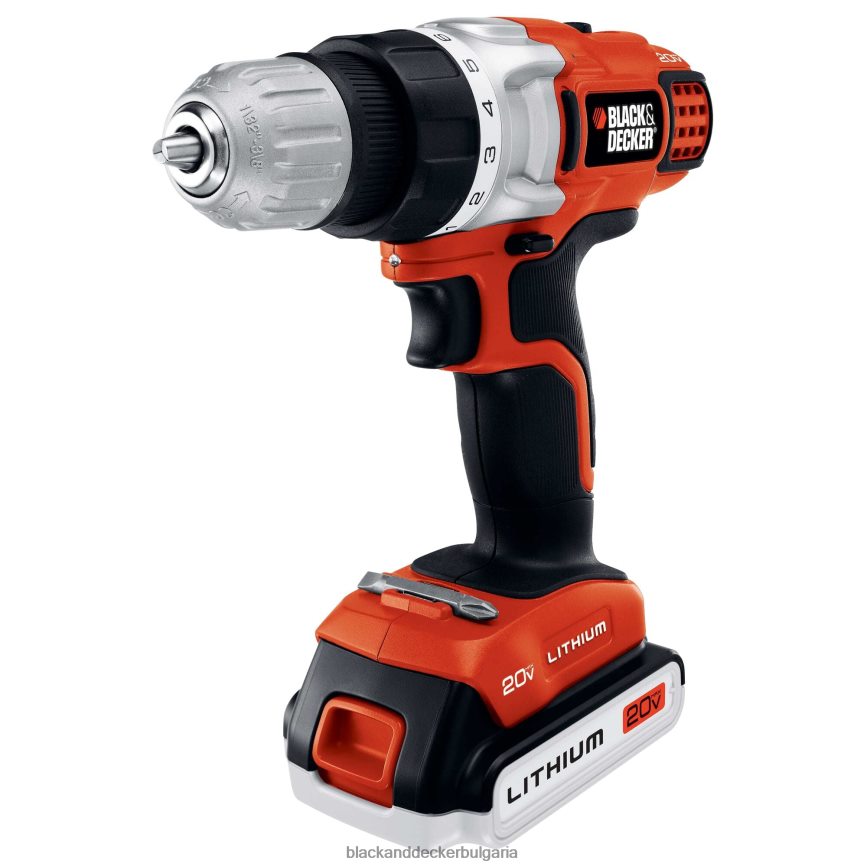 инструменти бг BLACK+DECKER 20v литиева 2-скоростна бормашина/винтоверт с чанта за съхранение бързо зарядно устройство V8R6ZD591