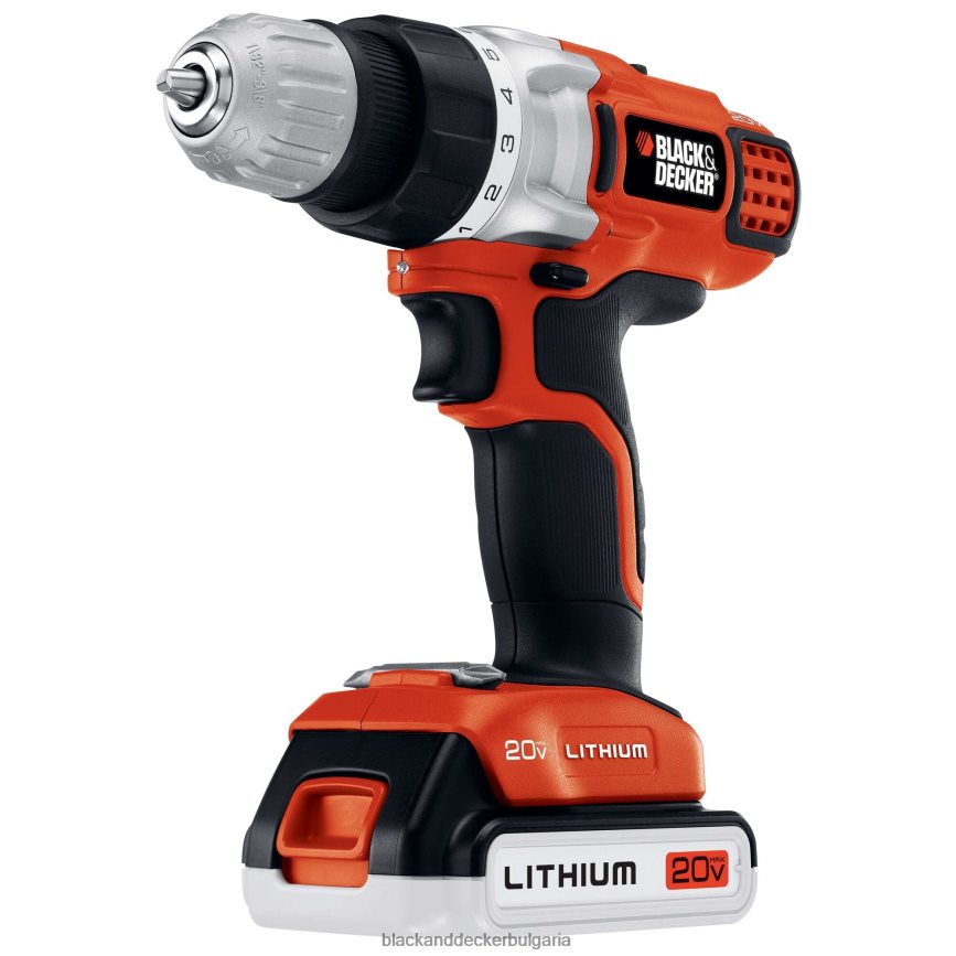 инструменти бг BLACK+DECKER 20v литиева 2-скоростна бормашина/винтоверт с чанта за съхранение бързо зарядно устройство V8R6ZD591