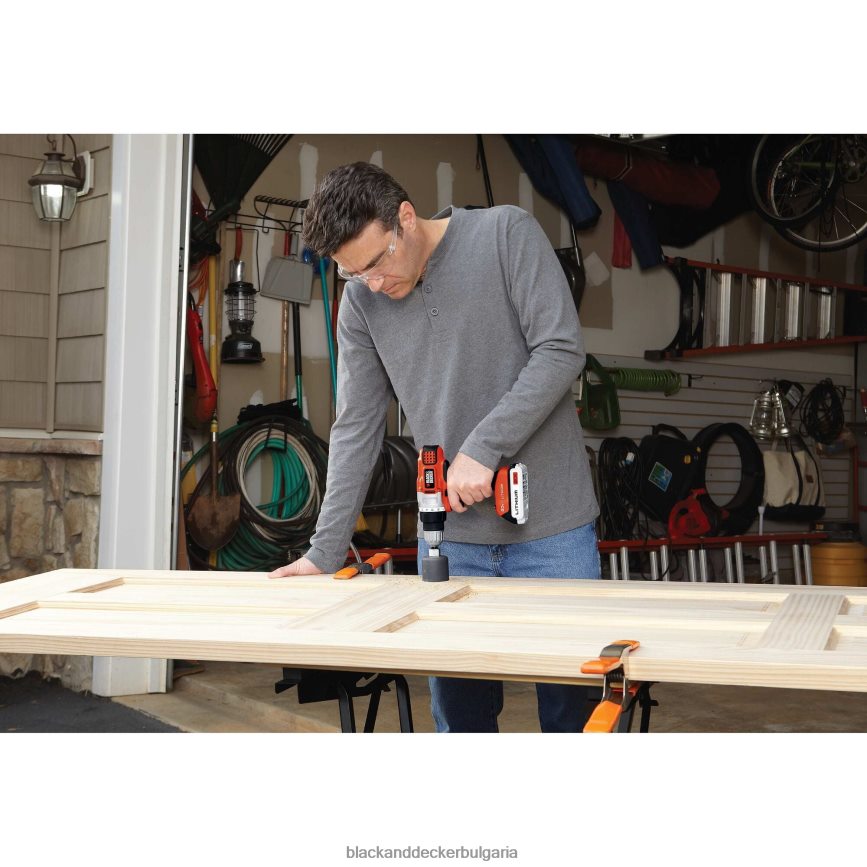 инструменти бг BLACK+DECKER 20v литиева 2-скоростна бормашина/винтоверт с чанта за съхранение бързо зарядно устройство V8R6ZD591
