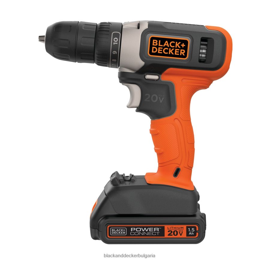 инструменти бг BLACK+DECKER 20v макс. безжичен 3/8 в комплект за завиване на бормашина (1) литиево-йонна батерия със зарядно устройство V8R6ZD520