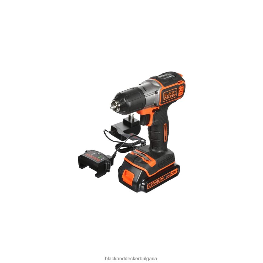 инструменти бг BLACK+DECKER 20v макс захранване 3/8 инча безжична бормашина/винтоверт с комплект за автоматично разпознаване V8R6ZD590