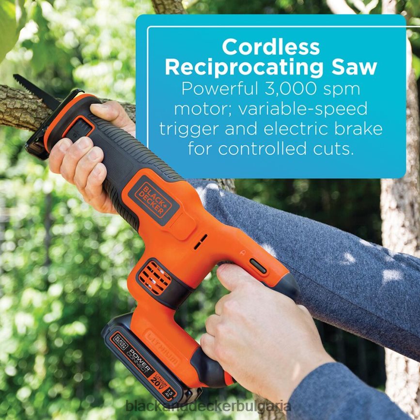 инструменти бг BLACK+DECKER Комбиниран комплект електроинструменти 20v Макс. Комплект безжични електроинструменти с 4 инструмента с 2 батерии и зарядно устройство V8R6ZD544