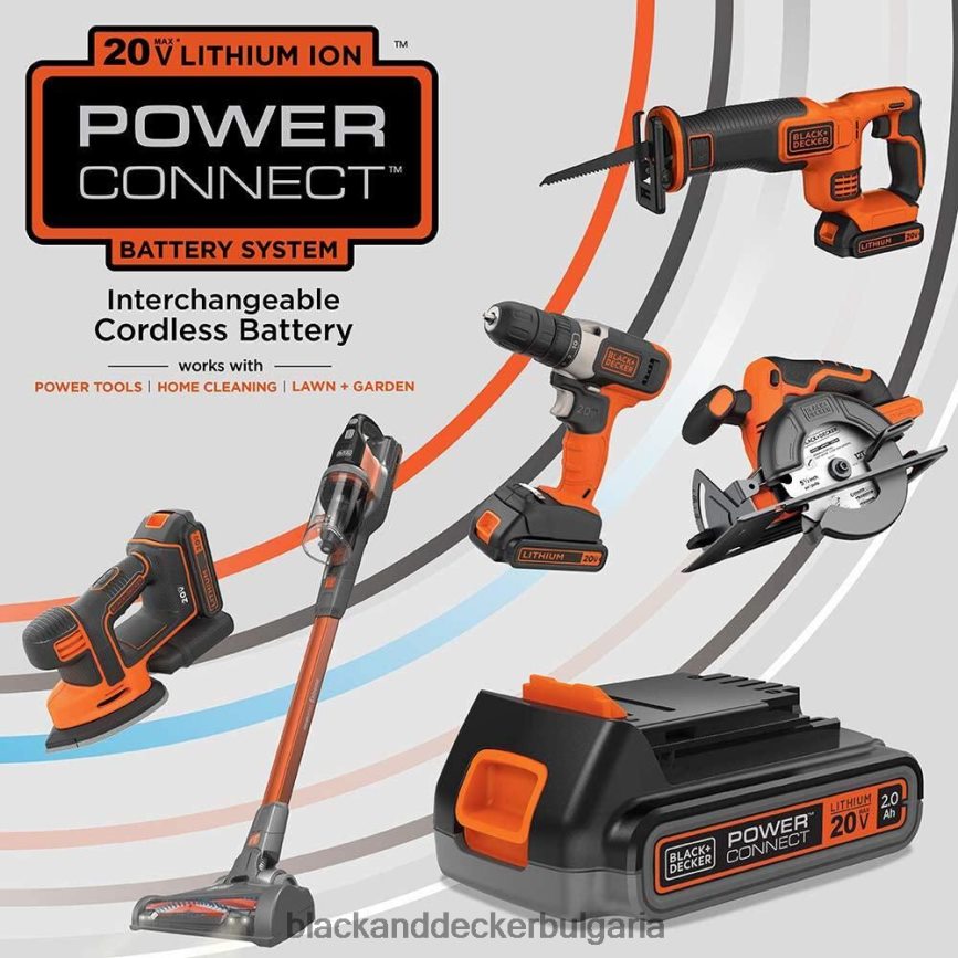 инструменти бг BLACK+DECKER 20v макс. акумулаторна бормашина и комбиниран електроинструмент с ударна винтоверт с батерия и зарядно устройство V8R6ZD540