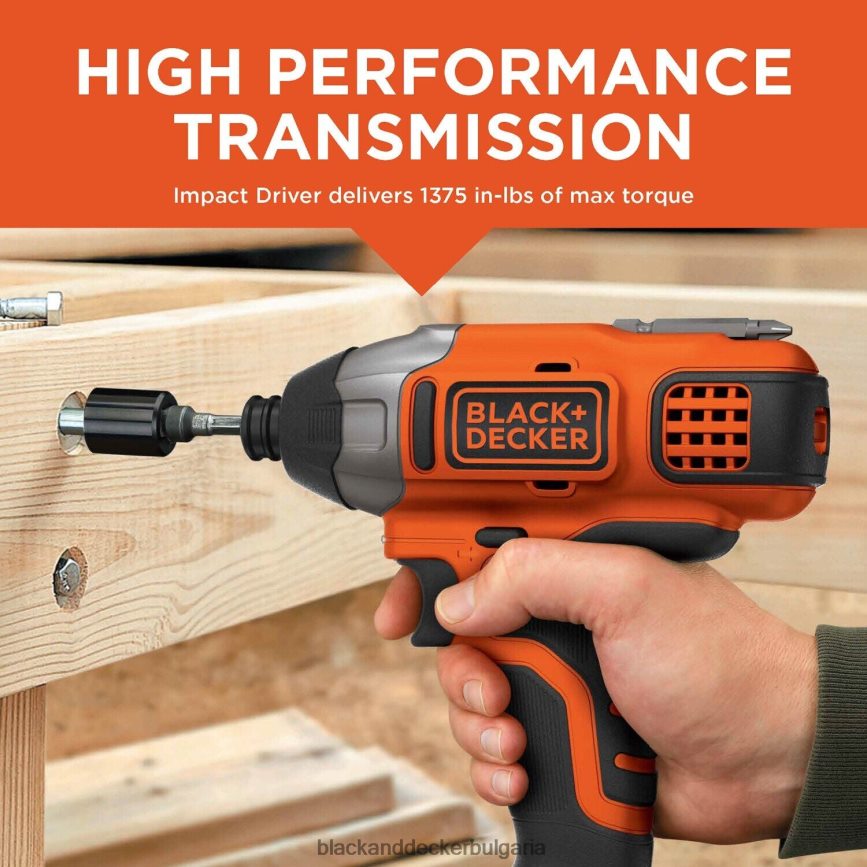 инструменти бг BLACK+DECKER 20v макс. акумулаторна бормашина и комбиниран електроинструмент с ударна винтоверт с батерия и зарядно устройство V8R6ZD540