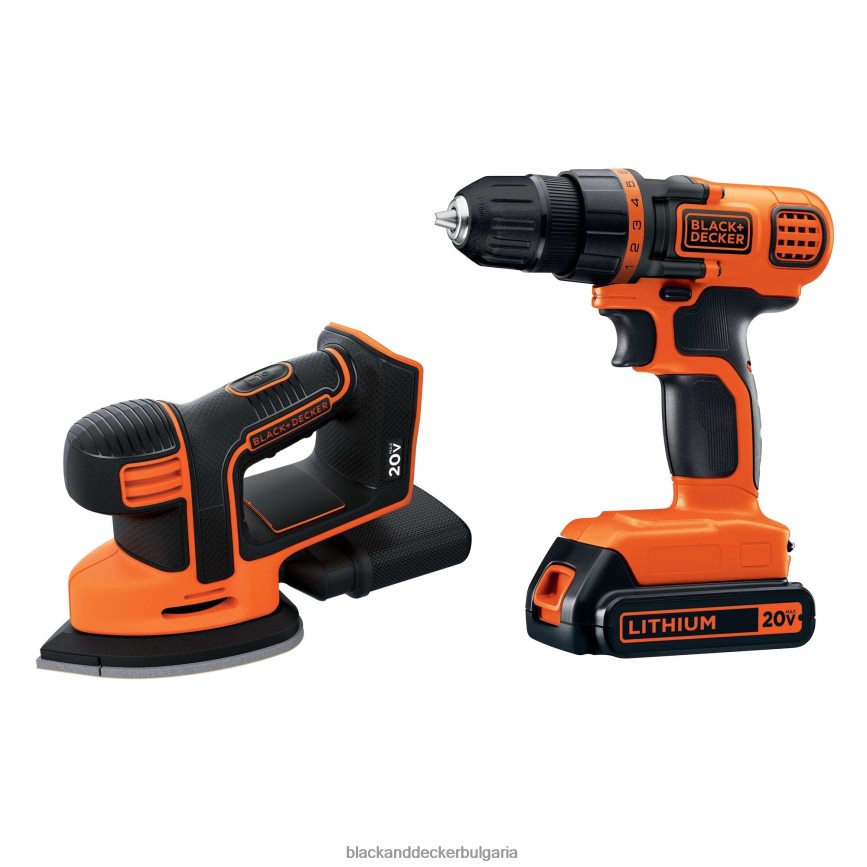 инструменти бг BLACK+DECKER Комбиниран комплект за безжична бормашина/задвижваща мишка с макс. захранване 20v V8R6ZD543