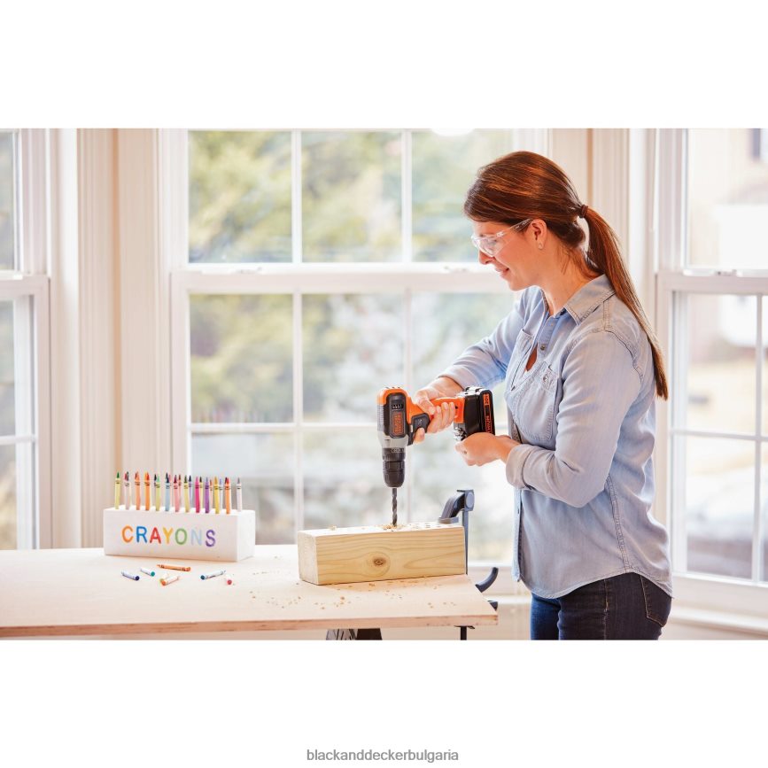 инструменти бг BLACK+DECKER 20v max безжична бормашина с комплект за домашен проект от 28 части V8R6ZD546