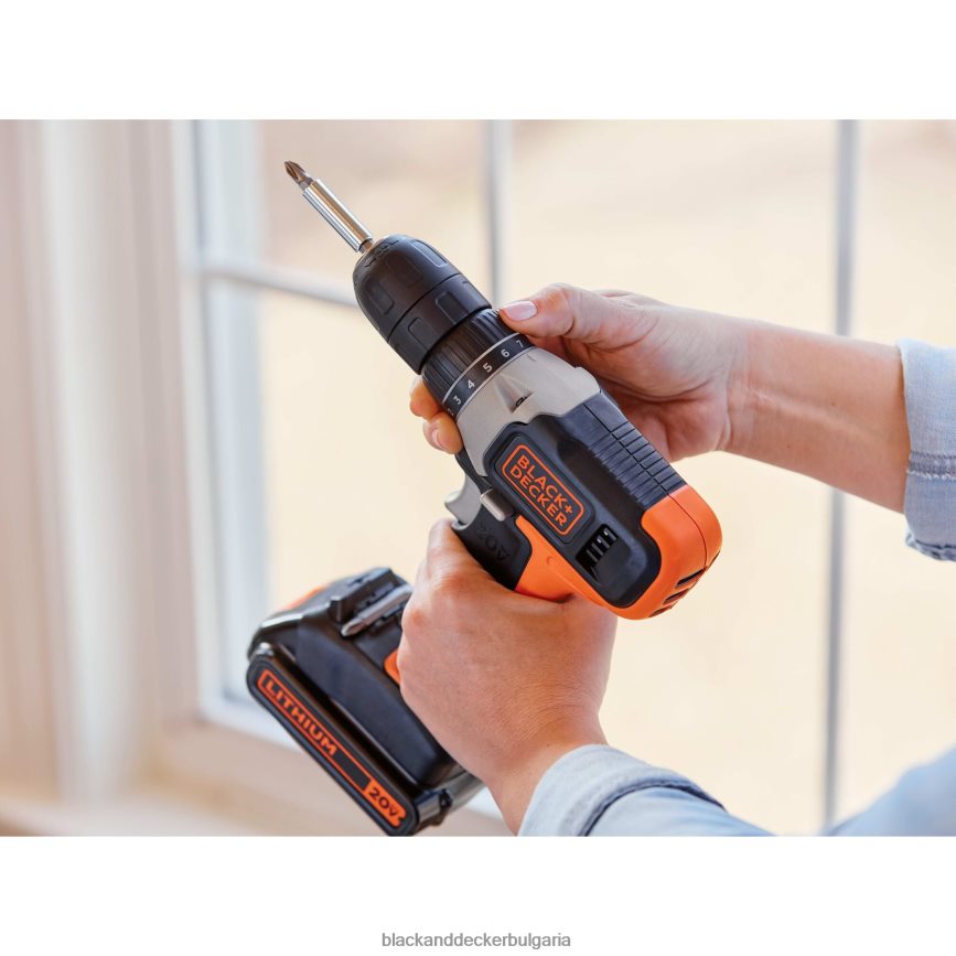 инструменти бг BLACK+DECKER 20v max безжична бормашина с комплект за домашен проект от 28 части V8R6ZD546