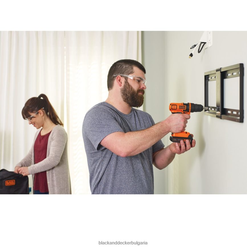 инструменти бг BLACK+DECKER 20v max бормашина и комплект инструменти за дома 68 части V8R6ZD551