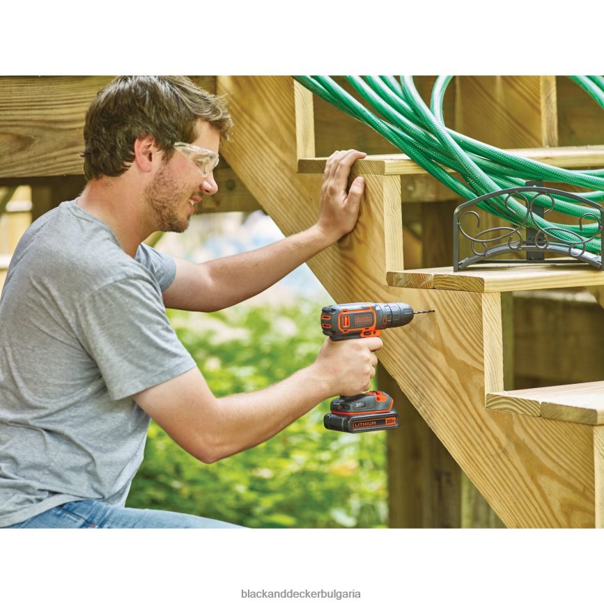 инструменти бг BLACK+DECKER 20v max акумулаторна бормашина/винтоверт V8R6ZD521