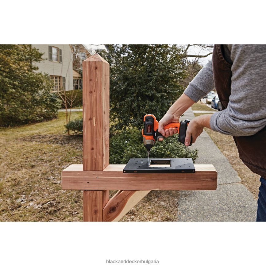 инструменти бг BLACK+DECKER 20v max безжичен ударен винтоверт със зарядно устройство и накрайник за закрепване V8R6ZD535