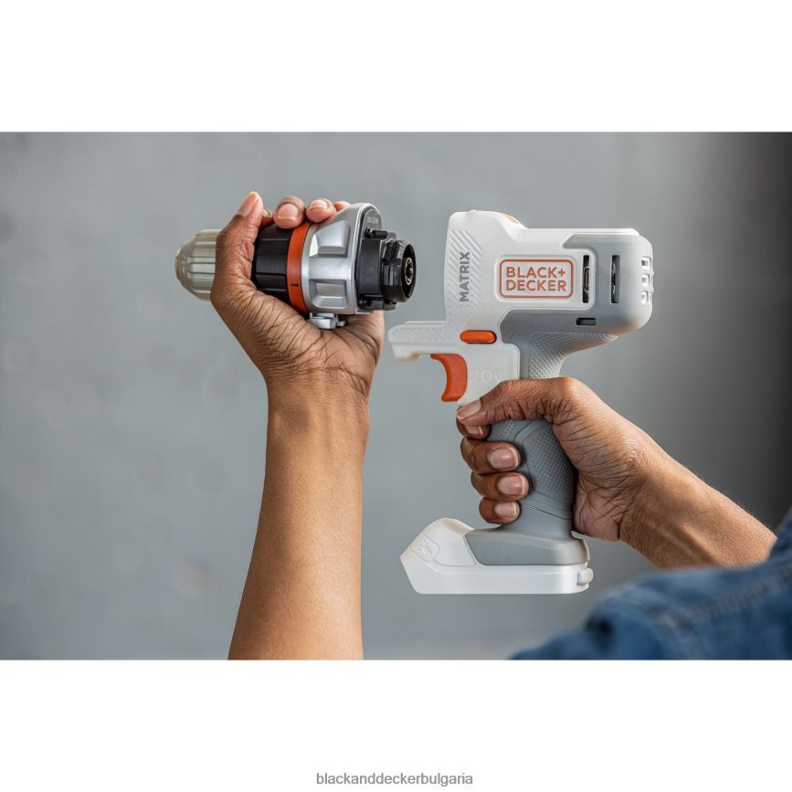 инструменти бг BLACK+DECKER 20v max матричен комплект акумулаторна бормашина/винтоверт бял V8R6ZD585