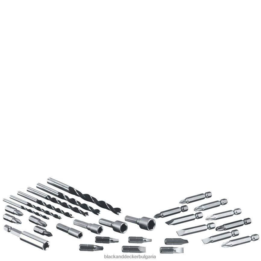 инструменти бг BLACK+DECKER 20v max powerconnect акумулаторна бормашина/винтоверт 30 бр. комплект V8R6ZD547