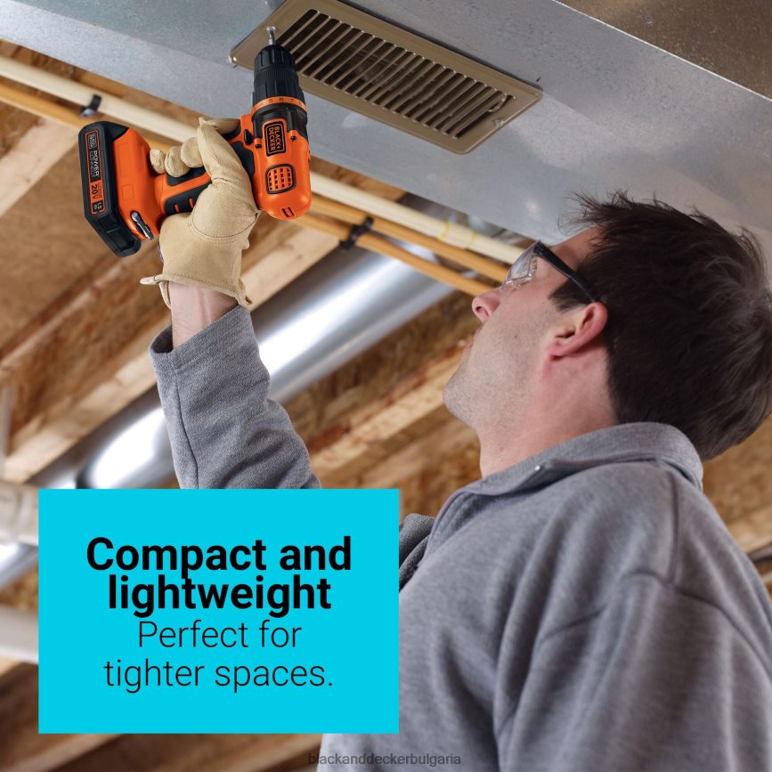 инструменти бг BLACK+DECKER 20v max powerconnect акумулаторна бормашина/винтоверт 44 бр. комплект за домашен проект V8R6ZD549