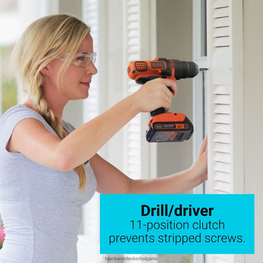 инструменти бг BLACK+DECKER Комбиниран комплект безжична бормашина 20v max powerconnect 4 инструмента V8R6ZD545