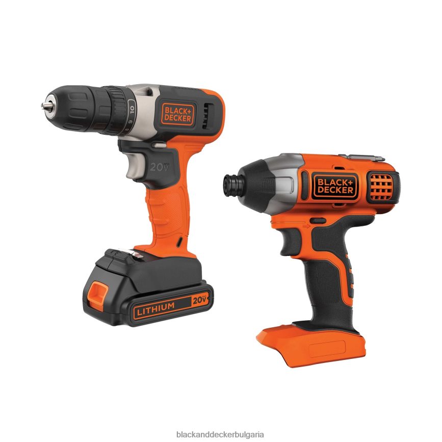 инструменти бг BLACK+DECKER 20v макс. powerconnect безжична бормашина Комбиниран комплект ударен винтоверт V8R6ZD584