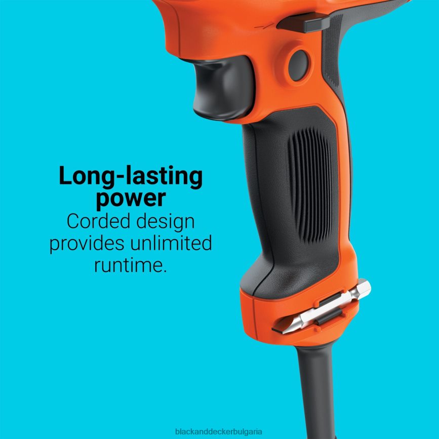 инструменти бг BLACK+DECKER комплект електрическа бормашина 3/8 инча 6,0 ампера с кабел V8R6ZD570