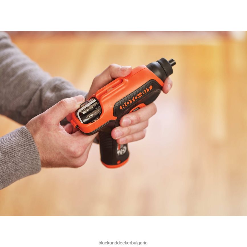 инструменти бг BLACK+DECKER 4v max акумулаторна отвертка с място за битове V8R6ZD560
