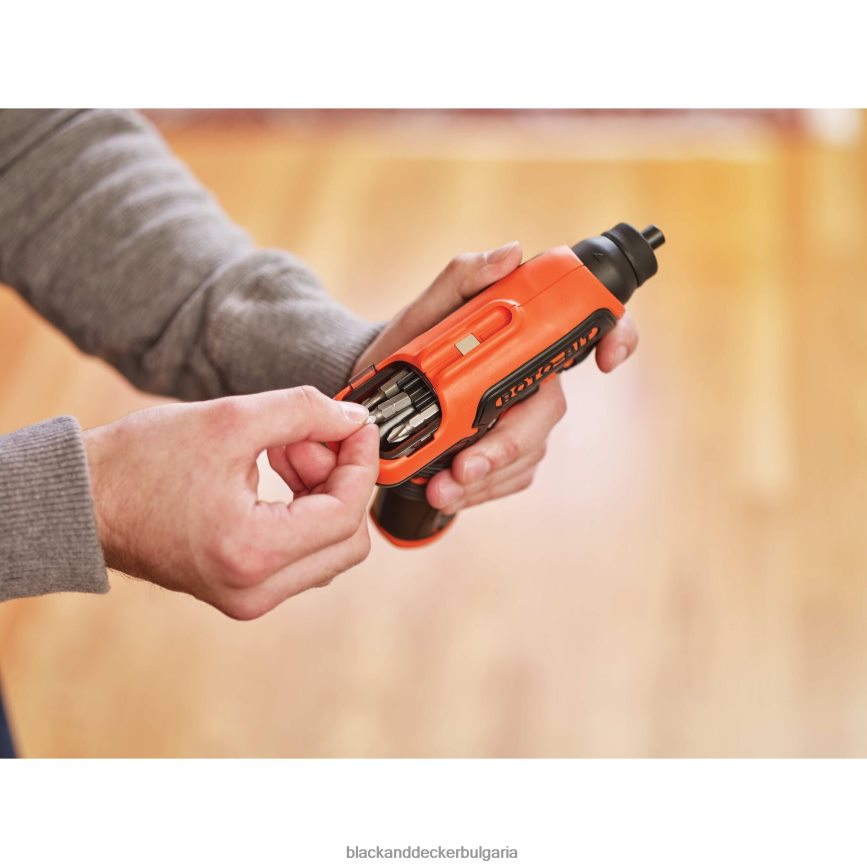 инструменти бг BLACK+DECKER 4v max акумулаторна отвертка с място за битове V8R6ZD560
